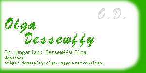 olga dessewffy business card